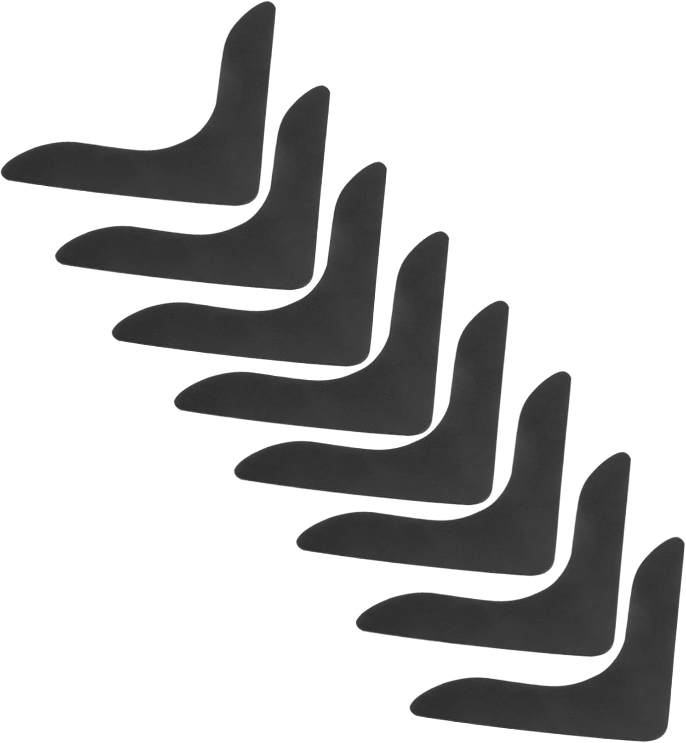 Carpet stoppers - Anti-slip mat - Rug grippers - Rug stopper - Anti-slip stickers - Rug fixer - Carpet undermat - Sofa cover stopper - Stair mat stopper - Corner grippers - Reusable - Black - 8 Pieces - Image 1