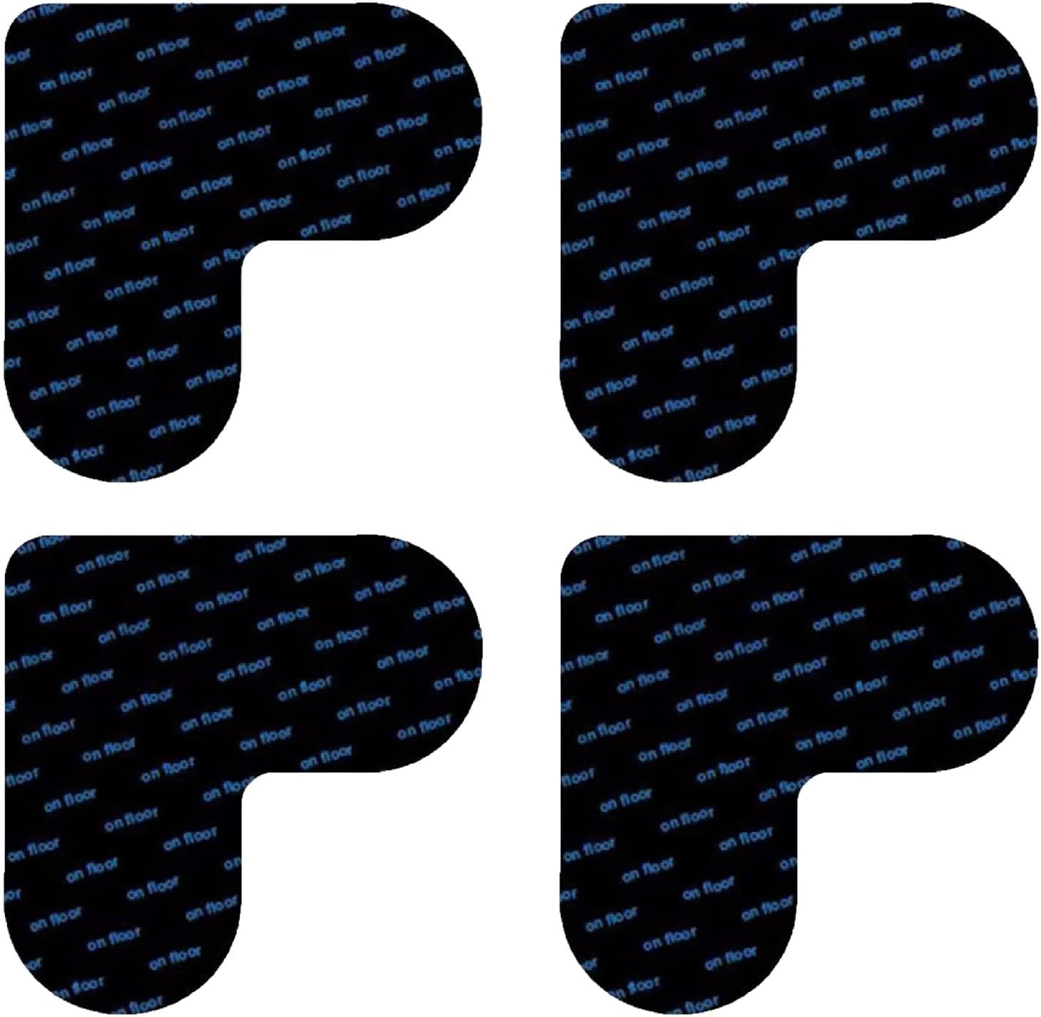 Carpet stoppers - Anti-slip mat - Rug grippers - Rug stopper - Anti-slip stickers - Rug fixer - Sofa cover stopper - Carpet undermat - Decorative grippers - Sofa gripper - Black - 4 Pieces - Image 1