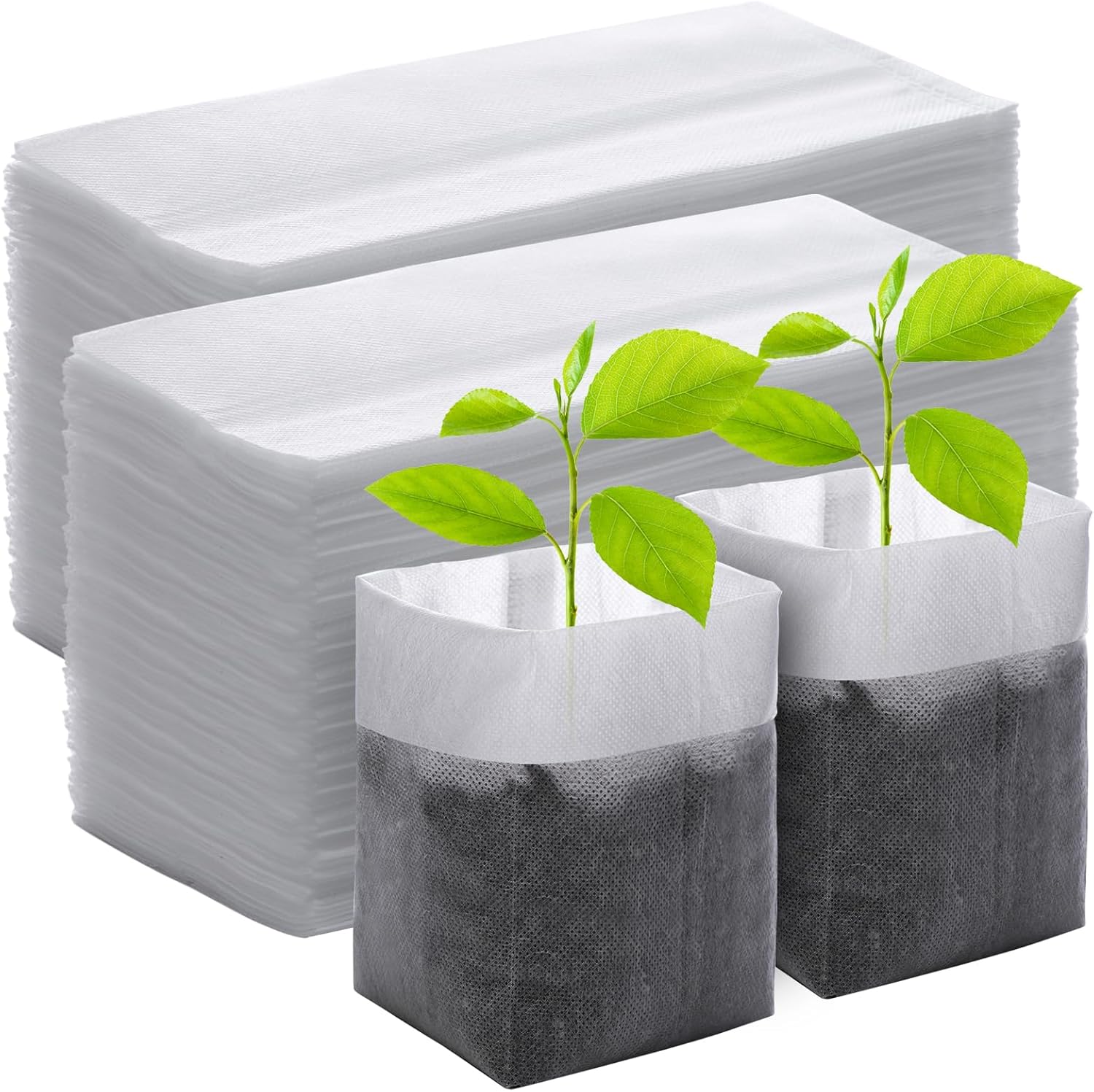 Grow Bags - Gardening - Grow Pots - Vegetable Garden - Seedlings - Plant Bags - Non-woven Grow Bags - Growing Set - Breathable Fleece - Vegetable Garden - Vegetable Gardening - Sowing - Cuttings - Garden Plants - Growing Tray - Flower Pot Bag - Sustainabl - Image 1