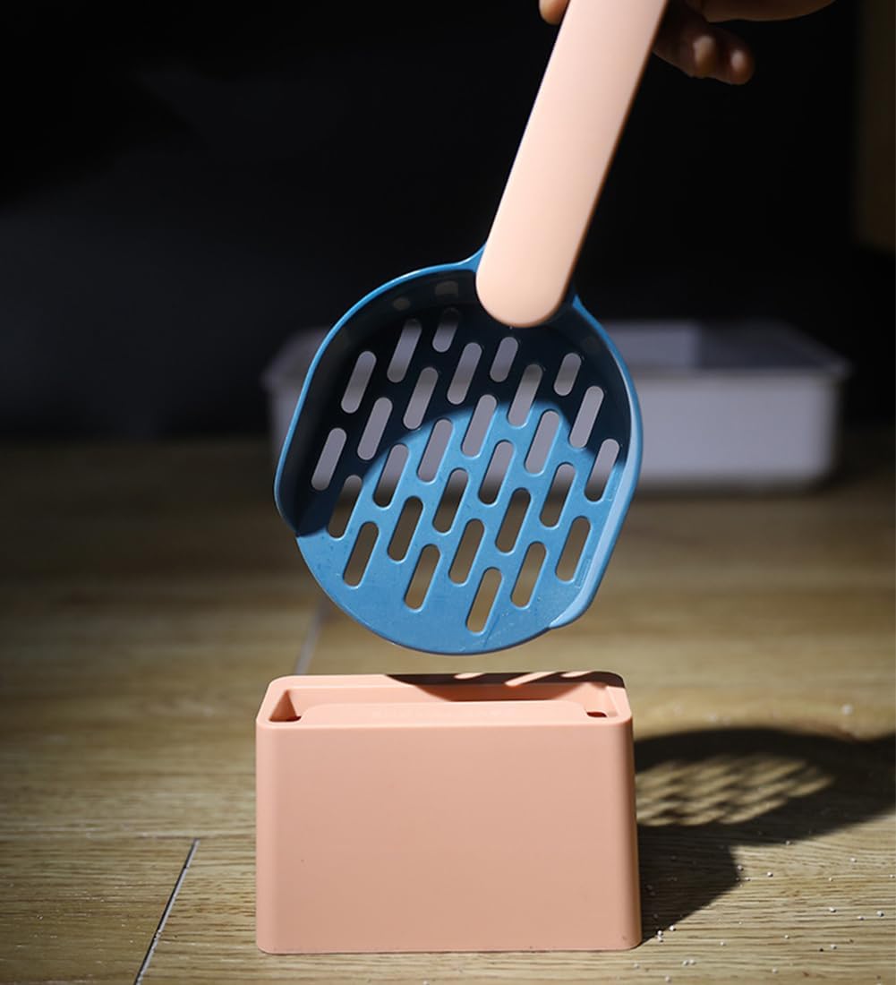 Cat Litter Scoop - Cat Litter Scoop - Cat Litter Scoop - Cat Litter Scoop - Cat Litter Accessories - Cat Litter Scoop with Holder - Cat Toilet Cleaning - Cat Litter Sieve - Cat Litter Scoop - Pet Supplies Cats - Sturdy Plastic Scoop - Green - 1 Piece - Image 6