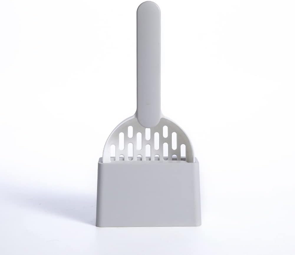Cat Litter Scoop - Cat Litter Scoop - Cat Litter Scoop - Cat Litter Scoop - Cat Litter Accessories - Cat Litter Scoop with Holder - Cat Toilet Cleaning - Cat Litter Sieve - Cat Litter Scoop - Pet Supplies Cats - Sturdy Plastic Scoop - Gray - 1 Piece - Image 1