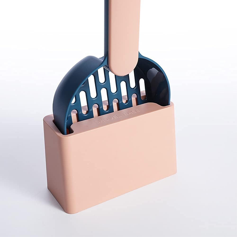 Cat Litter Scoop - Cat Litter Scoop - Cat Litter Scoop - Cat Litter Scoop - Cat Litter Accessories - Cat Litter Scoop with Holder - Cat Toilet Cleaning - Cat Litter Sieve - Cat Litter Scoop - Pet Supplies Cats - Sturdy Plastic Scoop - Gray - 1 Piece - Image 3