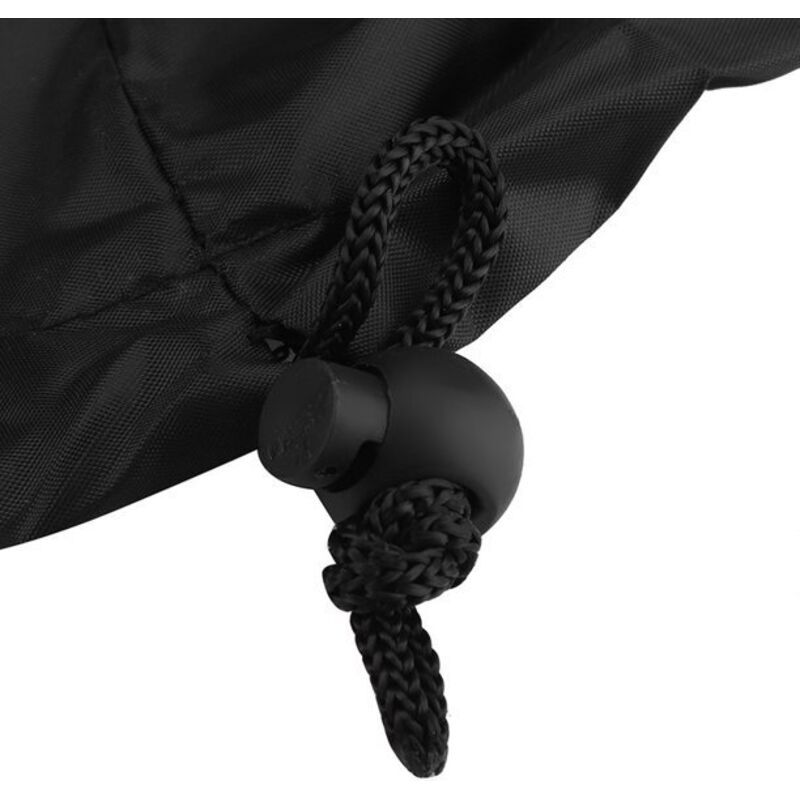 Sun Lounger Cover Waterproof Windproof 210D Oxford Fabric Black, 208 x 76 x 41 cm - Image 4