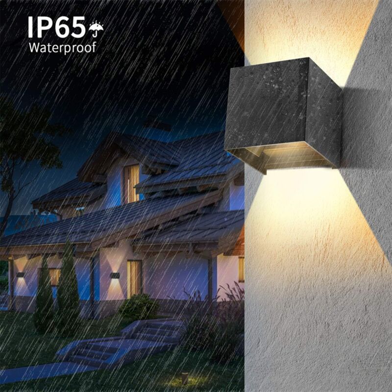 4 Pack 12W LED Wall Lights Adjustable Beam Angle IP65 Waterproof 3000K Warm White - Image 3