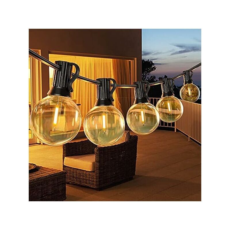 26 Bulb LED Outdoor String Lights Waterproof for Patio Garden Party, 15 m - Image 1