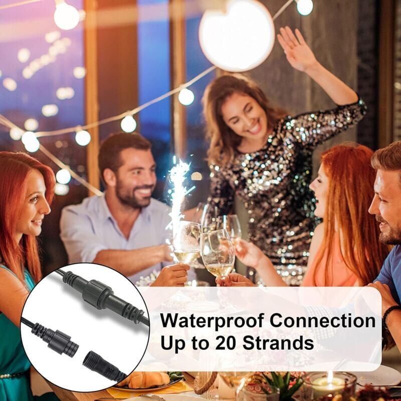 26 Bulb LED Outdoor String Lights Waterproof for Patio Garden Party, 15 m - Image 4