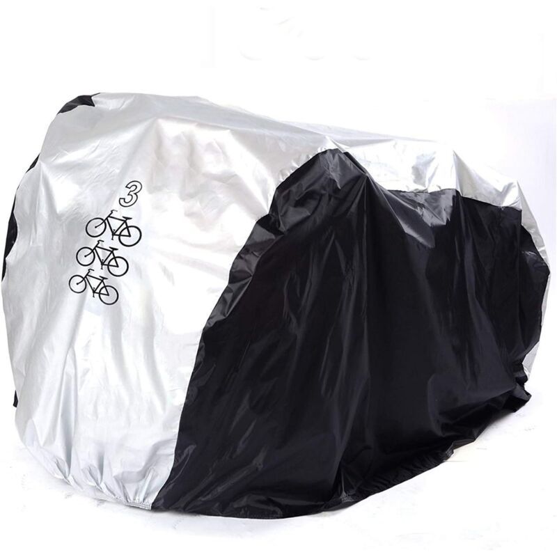 Bike Cover Waterproof 210T Nylon for 2 to 3 Bikes UV Resistant - Image 1