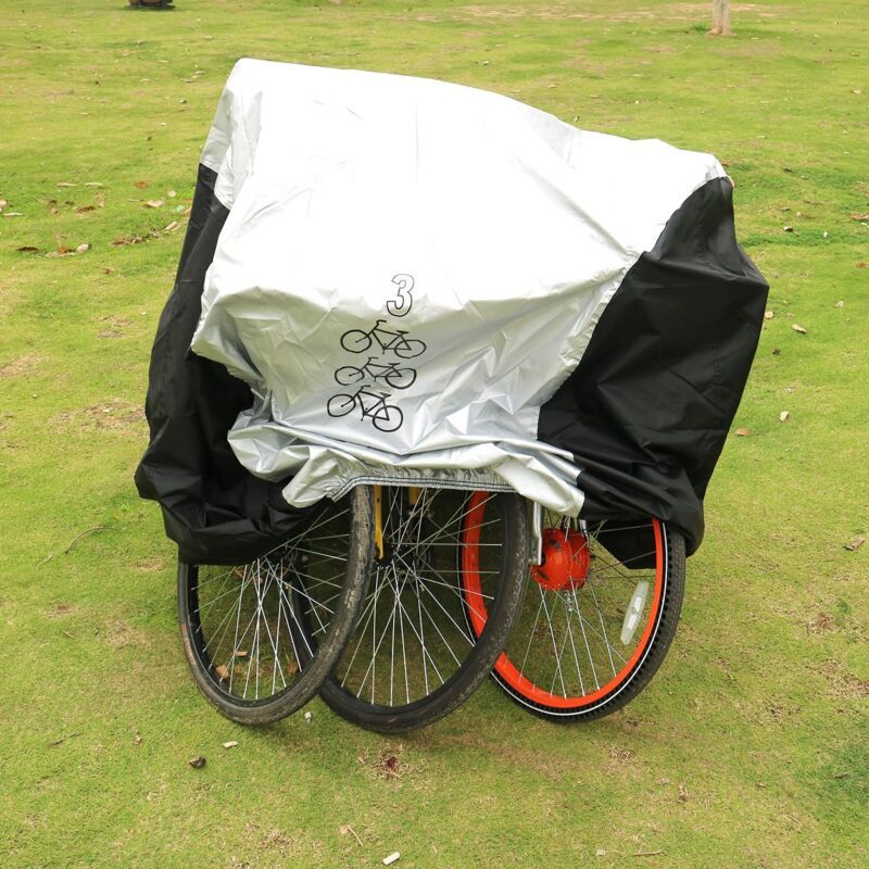 Bike Cover Waterproof 210T Nylon for 2 to 3 Bikes UV Resistant - Image 2