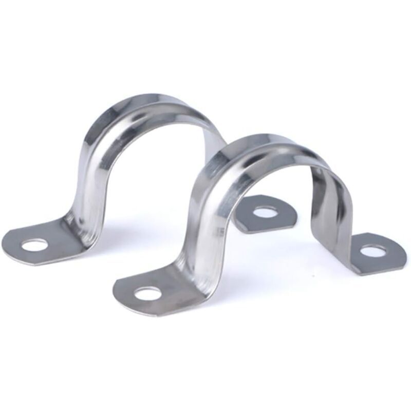 20 Pcs 304 Stainless Steel U Tube Clamp Pipe Fastener, 10 mm - Image 1
