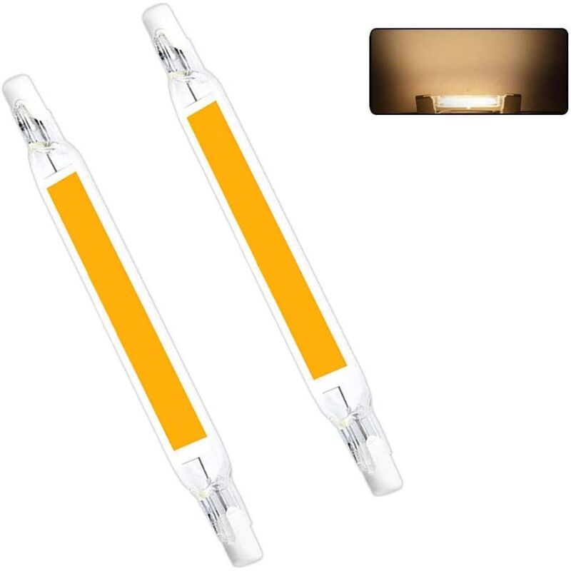 R7S LED Bulb 10W Warm White 230V Non Dimmable COB, 118 mm - Image 1
