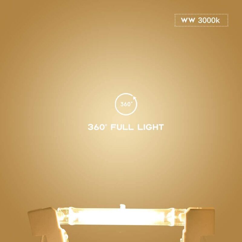 R7S LED Bulb 10W Warm White 230V Non Dimmable COB, 118 mm - Image 3