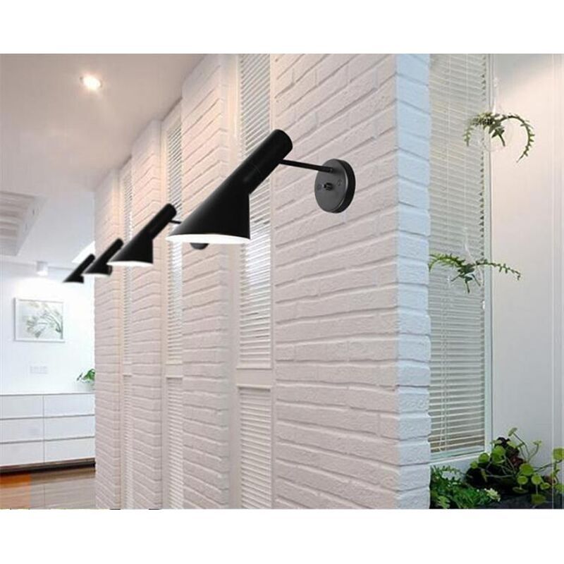 Modern Wall Light with Switch Adjustable E27 Reading Lamp Black - Image 4