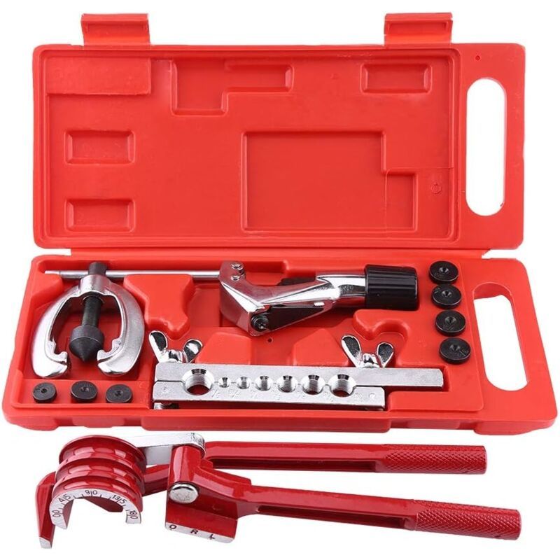 11 Pcs Pipe Flaring Tool Kit with Pipe Cutter and Tube Bender - Image 1
