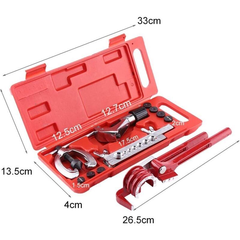 11 Pcs Pipe Flaring Tool Kit with Pipe Cutter and Tube Bender - Image 2