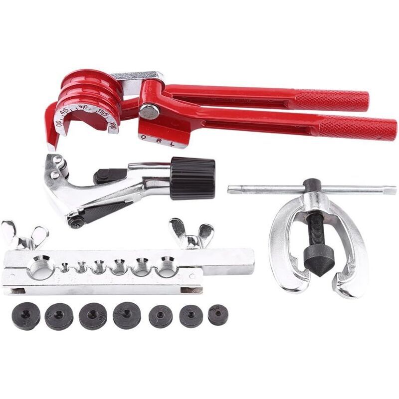 11 Pcs Pipe Flaring Tool Kit with Pipe Cutter and Tube Bender - Image 3