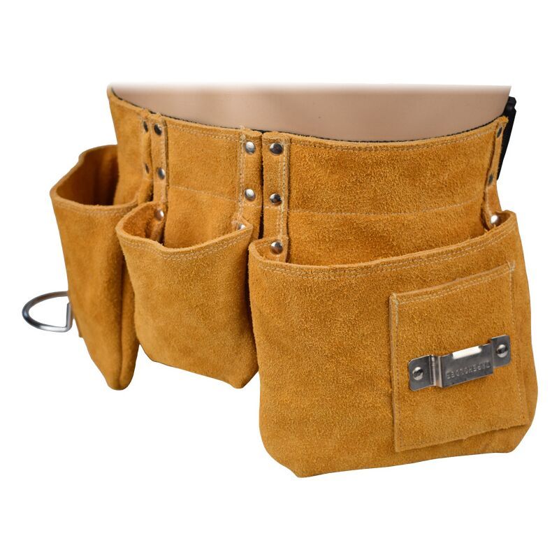 Leather Tool Belt with Pockets Adjustable Nylon Belt, 52 x 22 cm - Image 3