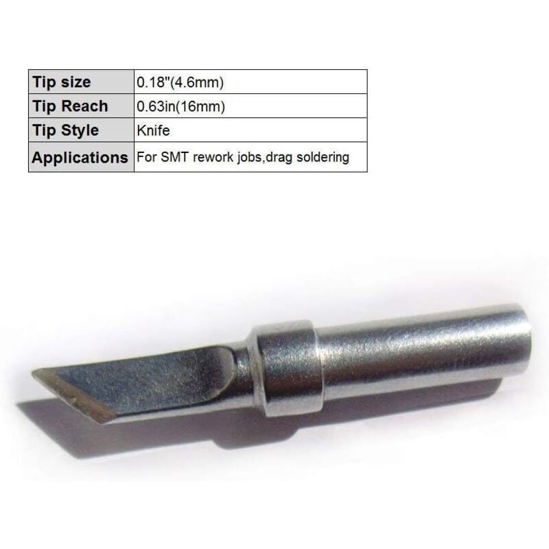 5 Pcs Replacement Soldering Iron Tips ETA ETB ETD ETS ETT Compatible with Weller WESD51 WESD50 WCC100 - Image 4