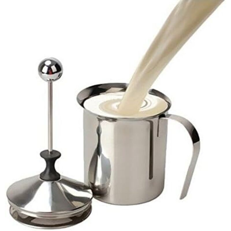 Milk Frother Stainless Steel Double Pump, 400 ml - Image 1