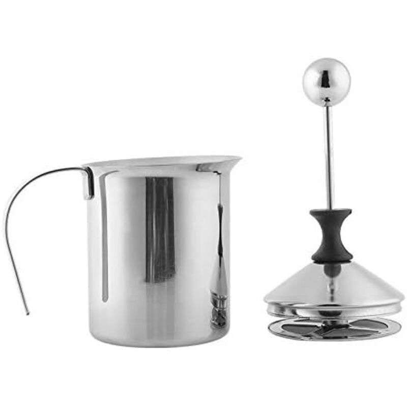 Milk Frother Stainless Steel Double Pump, 400 ml - Image 2
