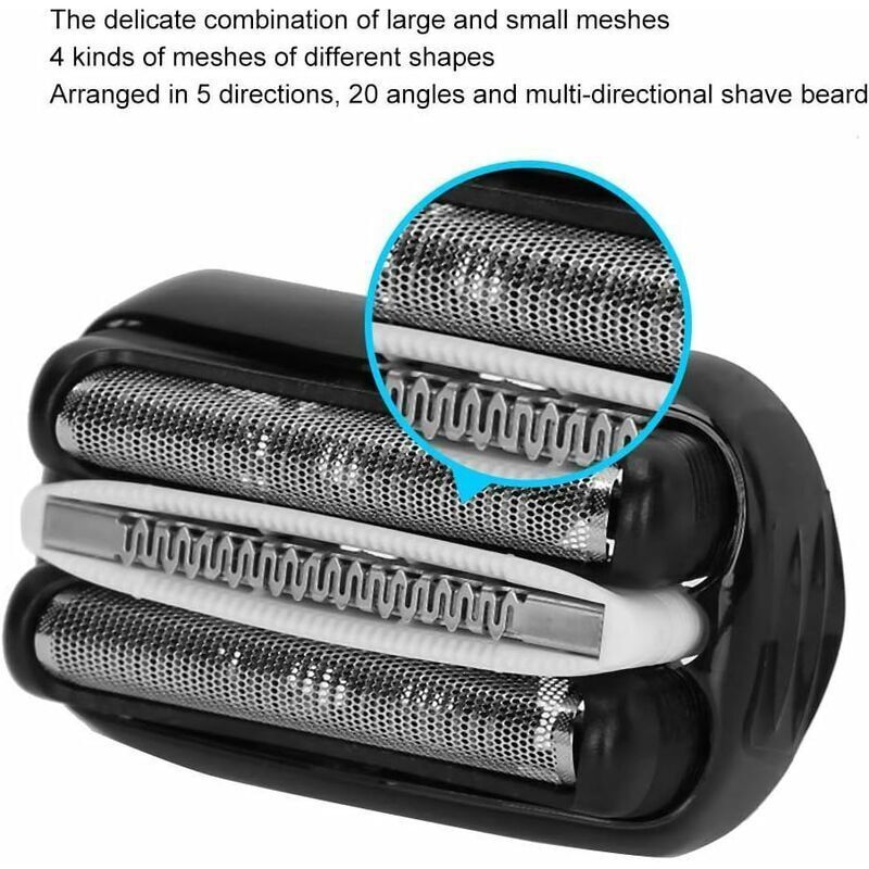 Electric Shaver Replacement Head 32B Compatible with Braun Series 3 300S 301S 310S - Image 3