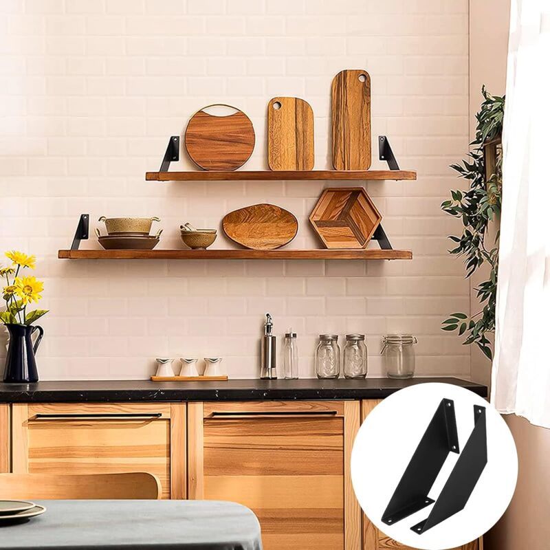2 Pcs Heavy Duty Metal Shelf Brackets for DIY Shelves, 15 cm - Image 4