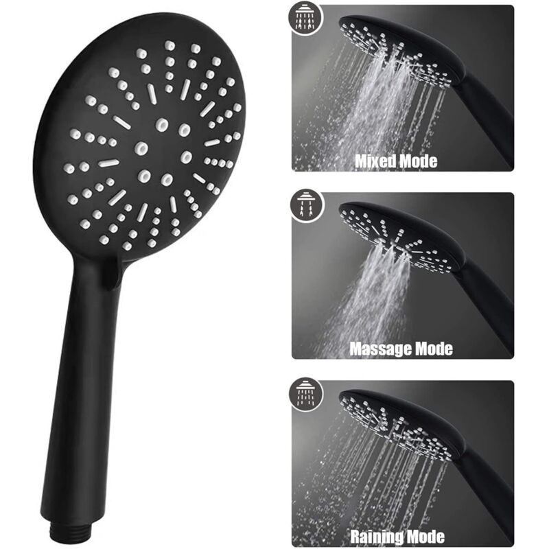 High Pressure Shower Head 3 Spray Modes with Hose, 1.5 m - Image 3