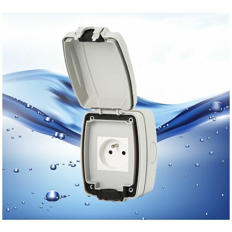 IP66 Waterproof Outdoor Wall Socket Dustproof Single Socket - Image 1