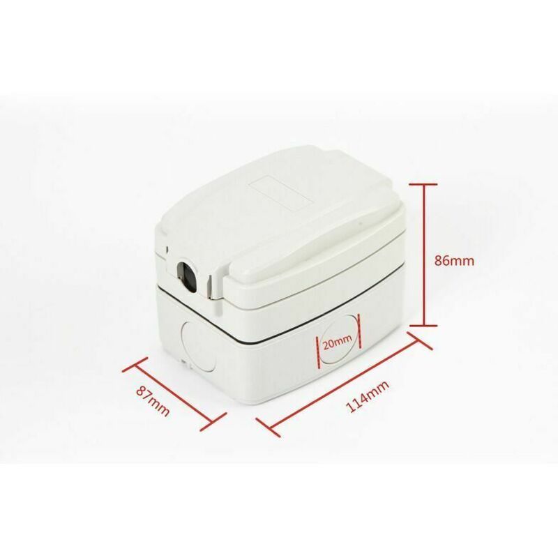 IP66 Waterproof Outdoor Wall Socket Dustproof Single Socket - Image 2