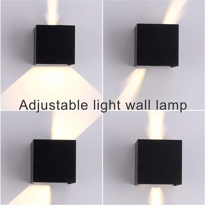 12W LED Wall Light 3000K Adjustable Beam Angle IP65 Waterproof Warm White - Image 3
