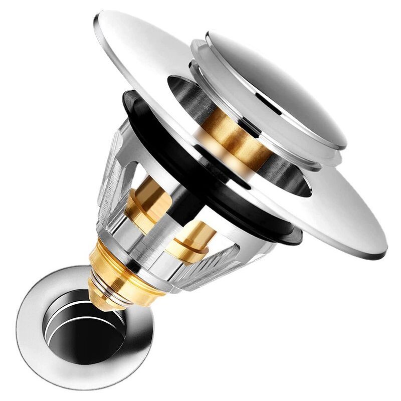 Universal Sink Drain Filter Stainless Steel Hair Catcher, 1.33 to 1.49 in - Image 1