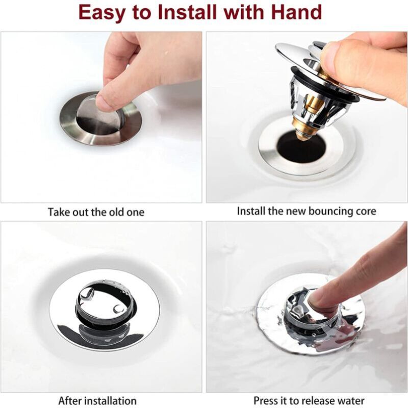 Universal Sink Drain Filter Stainless Steel Hair Catcher, 1.33 to 1.49 in - Image 4