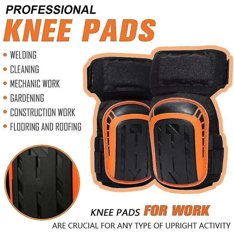 Work Knee Pads Soft Gel and Foam Padding with Anti Slip Straps - Image 4