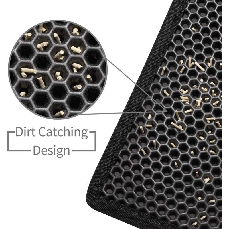 Double Layer Cat Litter Mat Black, 30 x 45 cm - Image 3