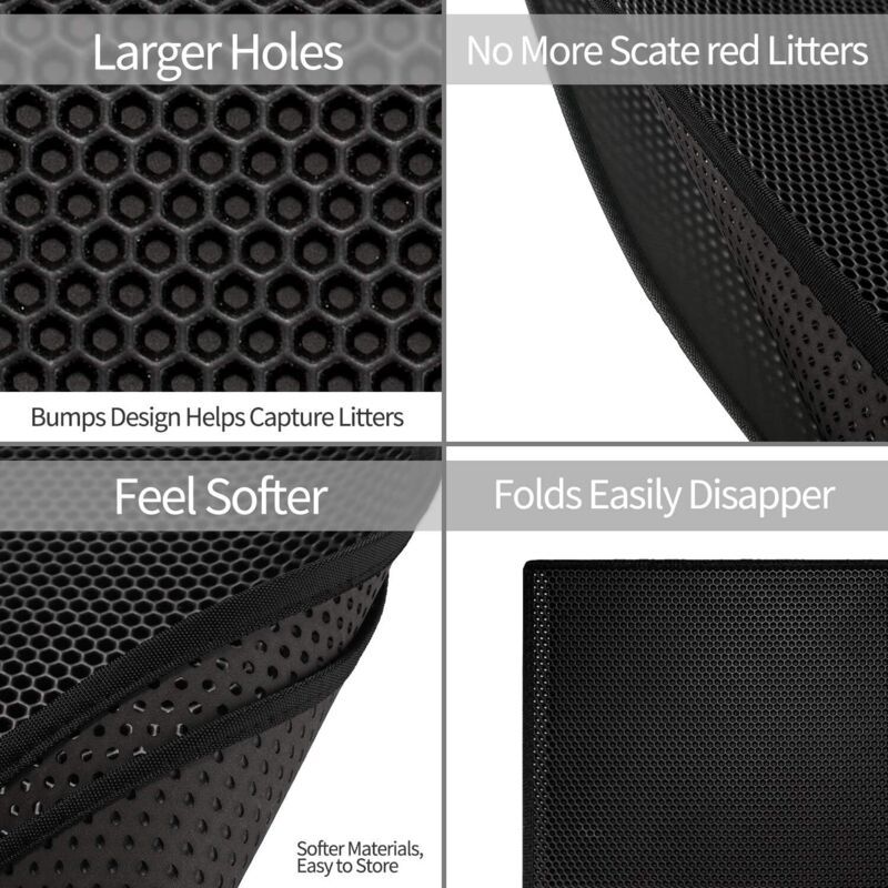 Double Layer Cat Litter Mat Black, 30 x 45 cm - Image 4