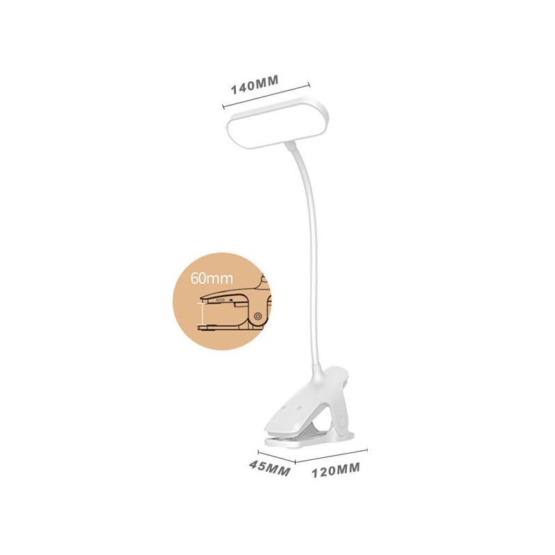 Touch Bedside Lamp 5 Colors 5 Brightness Levels Flexible Reading Lamp Black - Image 3