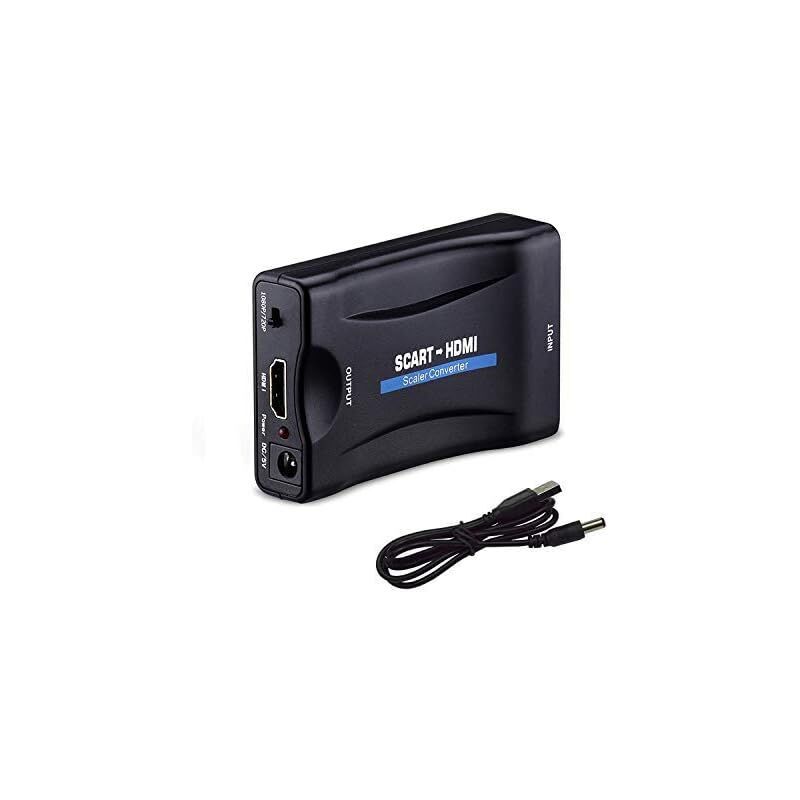 Scart to HDMI Adapter 1080P Converter Compatible with NTSC PAL Sky HD Blu Ray PS3 TV VCR VHS - Image 1