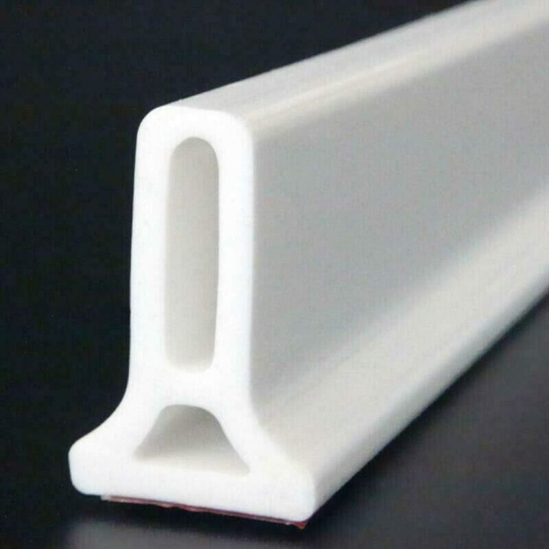 Foldable Shower Barrier Water Retention Dam White, 1 m - Image 1