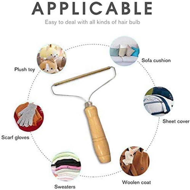 Manual Lint Remover Brush Portable Pet Hair and Carpet Cleaner - Image 2