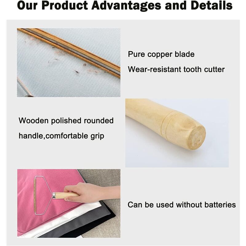 Manual Lint Remover Brush Portable Pet Hair and Carpet Cleaner - Image 4