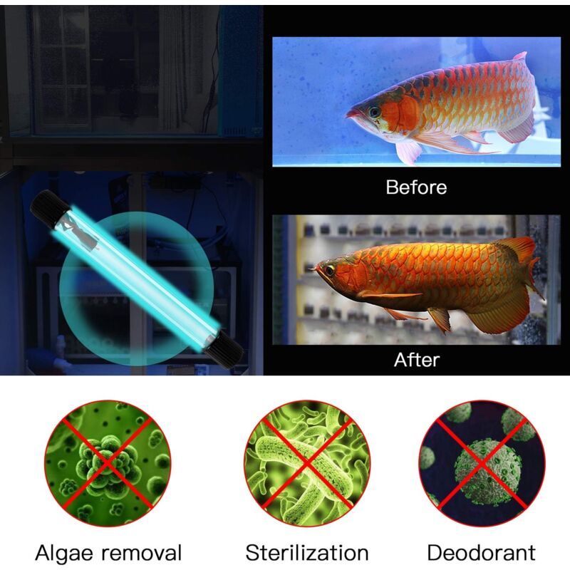 1 Pc 13W UV Germicidal Lamp Aquarium Sterilizer 220-240V - Image 3