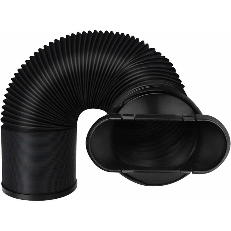 Mobile Air Conditioner Exhaust Hose Kit Black Flat Mouth, Diameter 15 cm Length 22-150 cm - Image 1