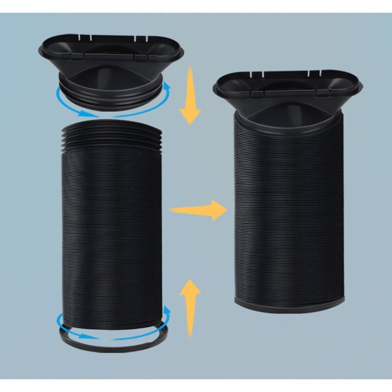 Mobile Air Conditioner Exhaust Hose Kit Black Flat Mouth, Diameter 15 cm Length 22-150 cm - Image 2