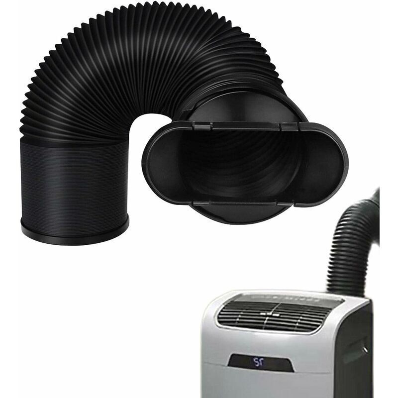 Mobile Air Conditioner Exhaust Hose Kit Black Flat Mouth, Diameter 15 cm Length 22-150 cm - Image 3