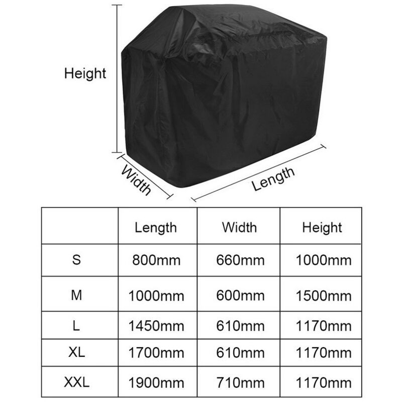 Barbecue Cover Waterproof Dustproof UV Resistant Oxford Fabric, 80 x 66 x 100 cm - Image 4