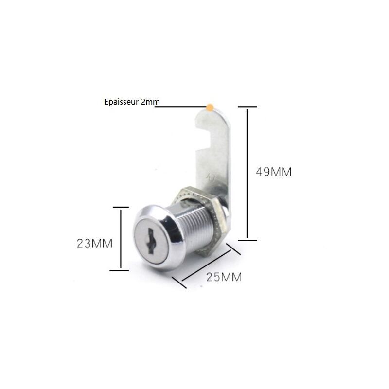 4 Pcs Cylinder Furniture Locks for Cupboards Cabinets and Wardrobes, 25 mm - Image 2