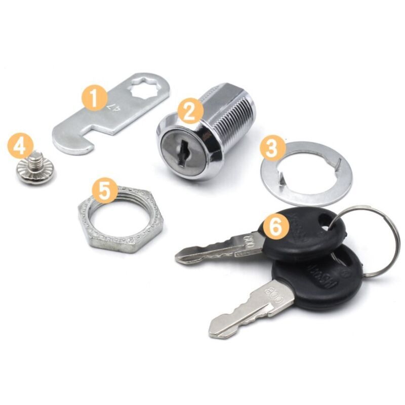 4 Pcs Cylinder Furniture Locks for Cupboards Cabinets and Wardrobes, 25 mm - Image 4