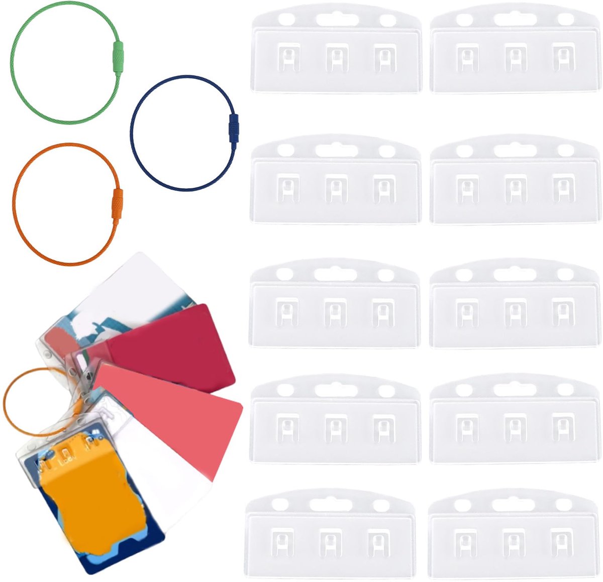 Card holder ring for Yoto card set, 3 keychain loops and 10 hanging tabs Removable card holder organizer Children's travel bag for Yoto cards Storage accessories - Image 1