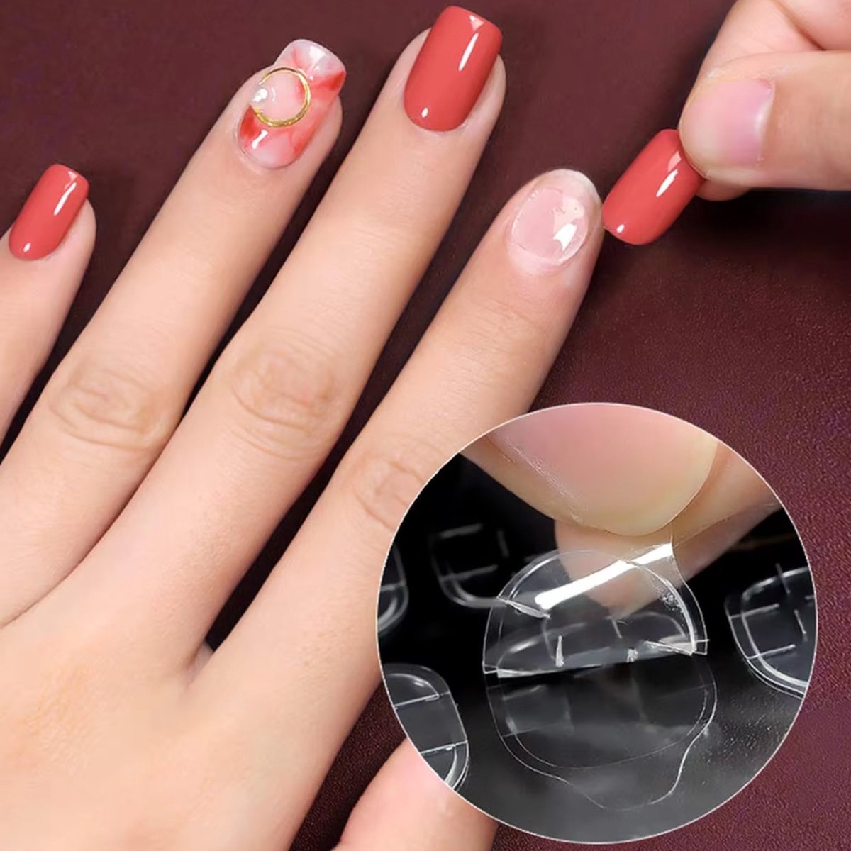 Double-Sided Nail Stickers | 2 Sheets (48 pieces) | Stick-on Nails | Press-on Nails | Fake Nails | Nail Stickers - Image 6