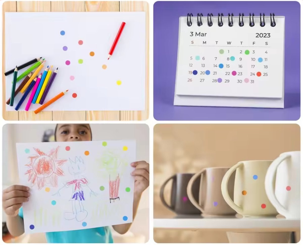 Round stickers - Small dot stickers 6mm for Bullet Journal - 2750 pieces - Image 5