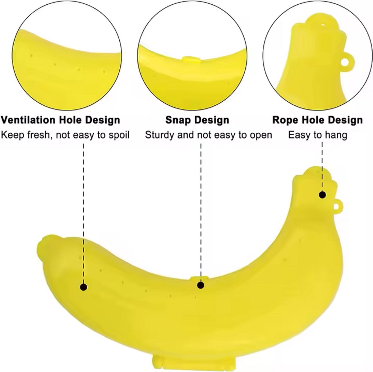 Banana Container | Lunchbox | Fruit Container | Banana Box | YELLOW - Image 5